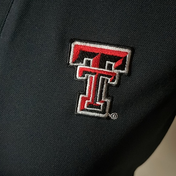Texas Tech black open neck polo by Sport-Tek - Picture 2 of 8
